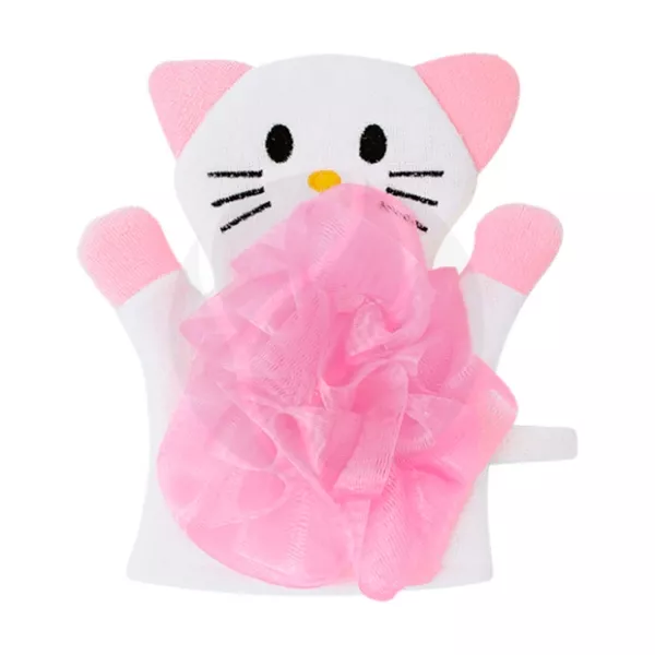 Изображение товара Мочалка-рукавичка в форме котенка ГОЛД ЛИСТ АГ АО 19х20 см для детей и взрослых