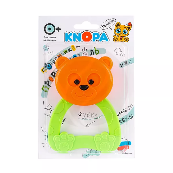 Изображение товара Knopa прорезыватель-погремушка Мишутка 0+ мес яркий безопасный комфорт Изображение товара Knopa прорезыватель-погремушка Мишутка 0+ мес яркий безопасный комфорт