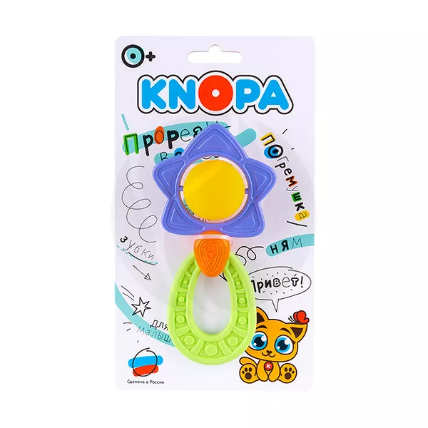 Изображение товара Прорезыватель-погремушка Knopa Звезда для малышей 0+ месяцев Изображение товара Прорезыватель-погремушка Knopa Звезда для малышей 0+ месяцев