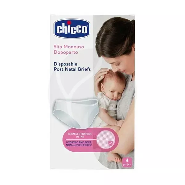 Изображение товара Chicco трусики послеродовые нетканый материал р-р.(42-44), 4шт Изображение товара Chicco трусики послеродовые нетканый материал р-р.(42-44), 4шт