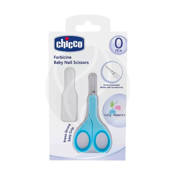Изображение товара Chicco ножницы нерж. сталь с закругл. концами (0+мес ) цвет голубой