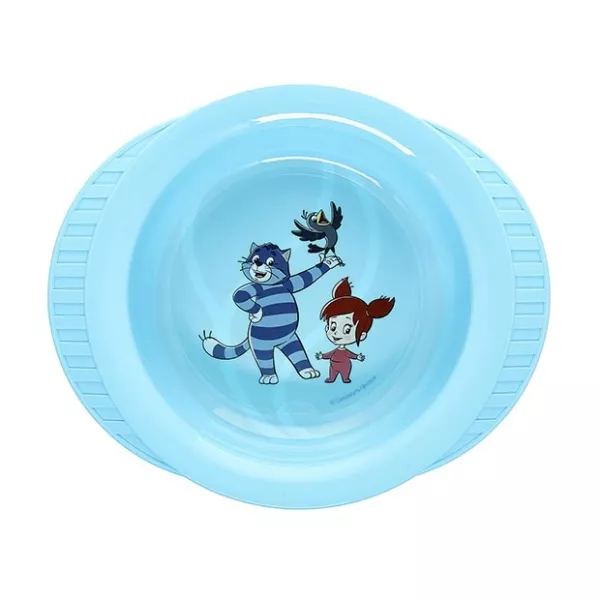 Изображение товара Мама Тама тарелка пластиковая глубокая на присоске цвет голубой (6+мес)