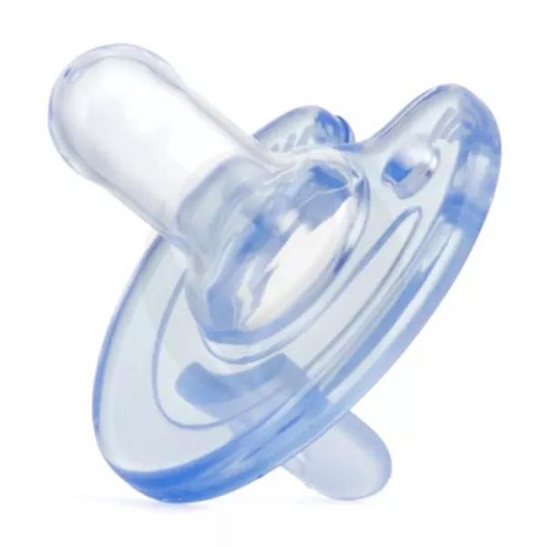 Изображение товара Пома силиконовая соска-пустышка круглой формы синий 0+