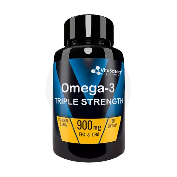 Vitascience Total Black ОМЕГА-3 Экстра тройная сила капсулы, №30