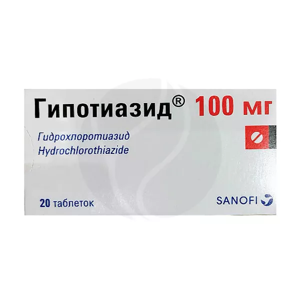 Изображение товара Гипотиазид 100мг таблетки 20 шт Sanofi Opella Healthcare Венгрия Изображение товара Гипотиазид 100мг таблетки 20 шт Sanofi Opella Healthcare Венгрия