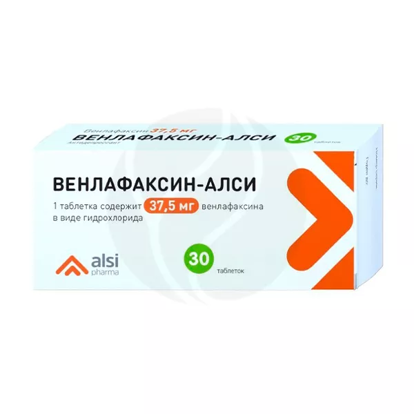 Изображение товара Венлафаксин-АЛСИ 37,5мг, №30 Изображение товара Венлафаксин-АЛСИ 37,5мг, №30