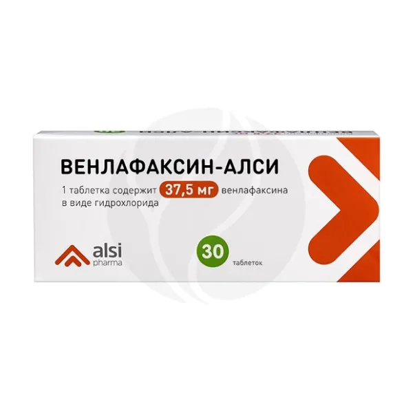 Изображение товара Венлафаксин-АЛСИ 37,5мг, №30 Изображение товара Венлафаксин-АЛСИ 37,5мг, №30