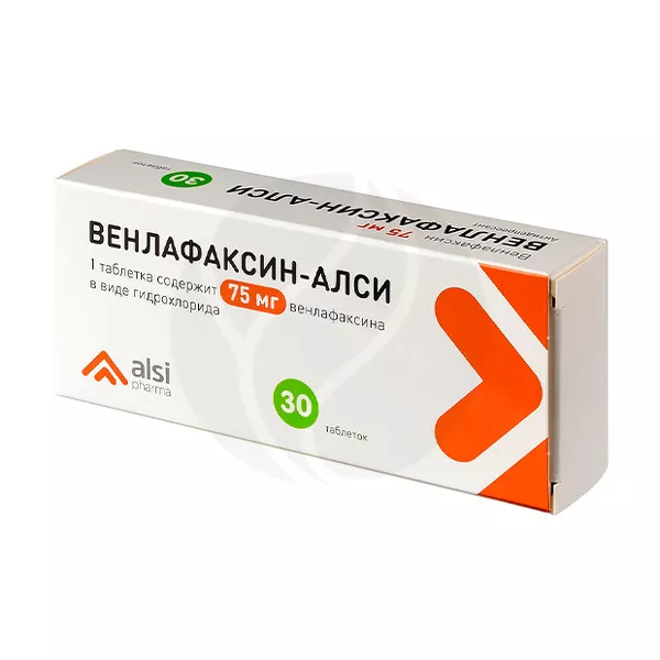 Изображение товара Венлафаксин-Алси таблетки 75 мг - лечение депрессии и тревожных расстройств