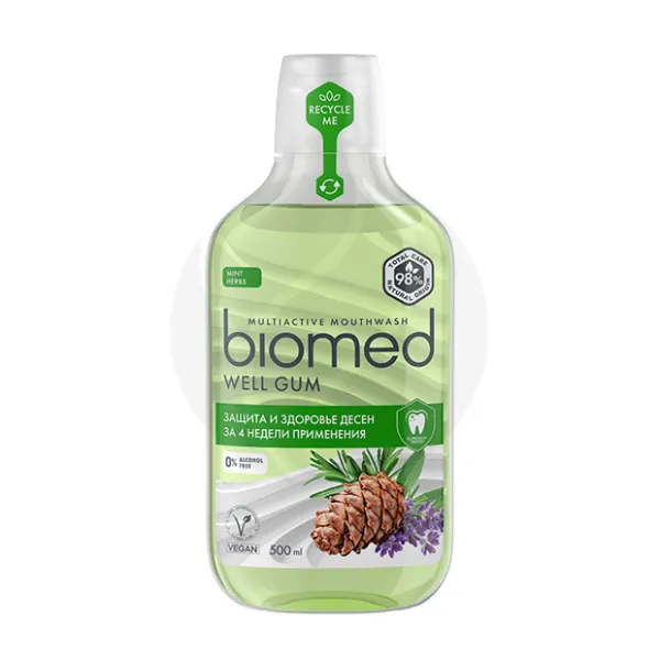 Изображение товара Biomed Well Gum ополаскиватель для рта 500 мл с эфирными маслами
