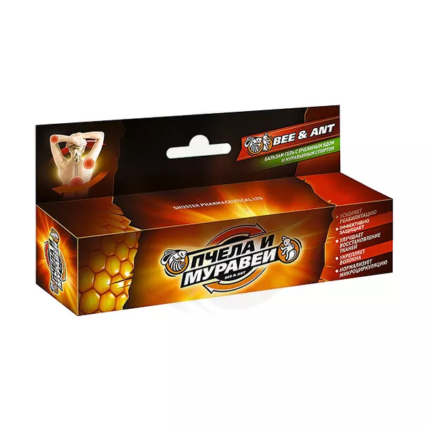 Изображение товара Bee and Ant бальзам-гель Пчела и Муравей 44мл натуральное средство для кожи