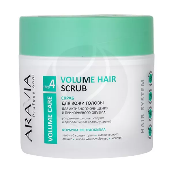 Изображение товара Скраб для кожи головы Aravia Professional 300мл для очищения и объема