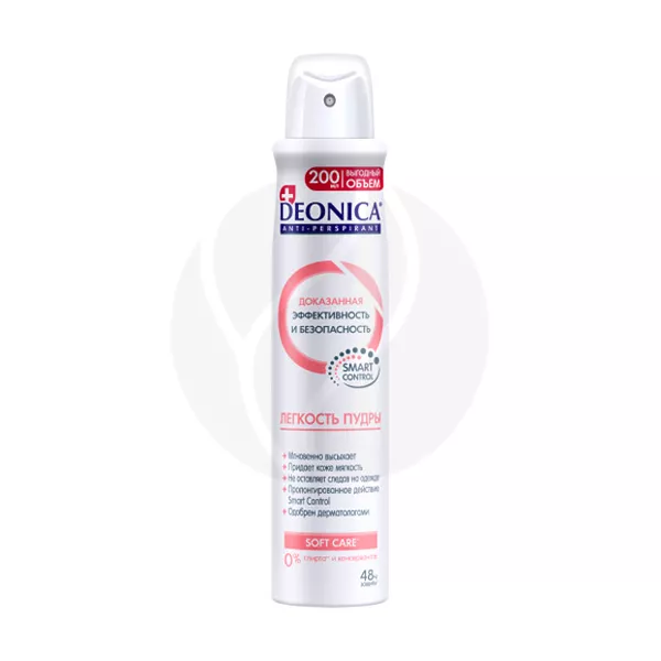 Изображение товара Deonica Легкость пудры дезодорант-антиперспирант, 200мл Изображение товара Deonica Легкость пудры дезодорант-антиперспирант, 200мл