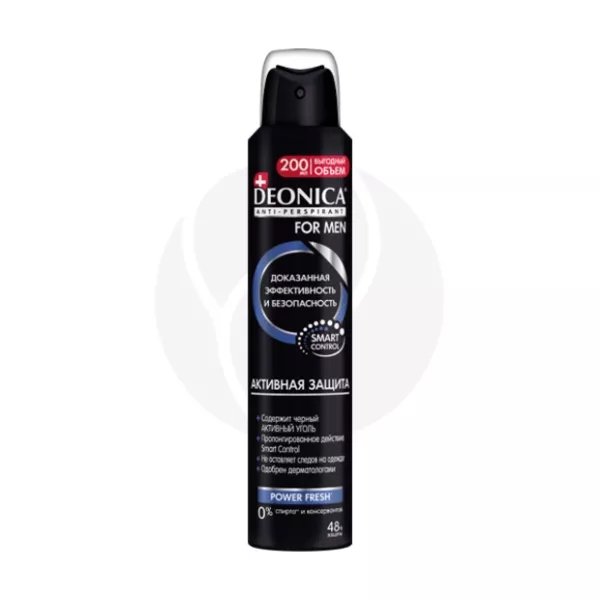 Изображение товара Deonica For Men Активная защита дезодорант-антиперспирант, 200мл Изображение товара Deonica For Men Активная защита дезодорант-антиперспирант, 200мл