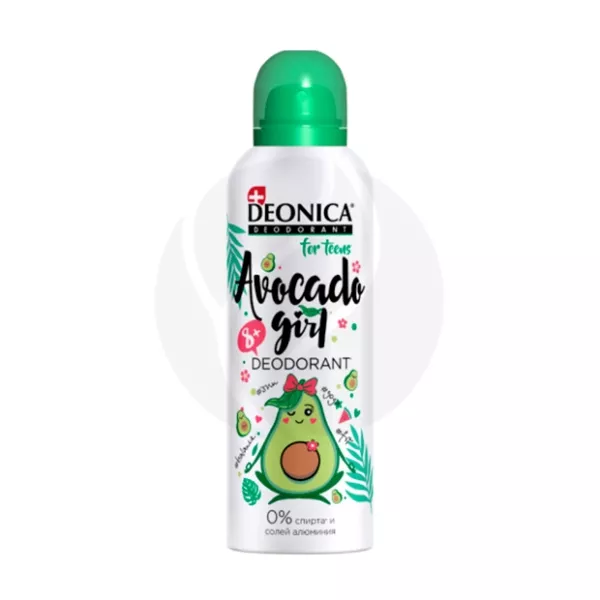 Изображение товара Deonica For Teens Avocado Girl дезодорант для девочек с 8 лет (спрей), 125мл