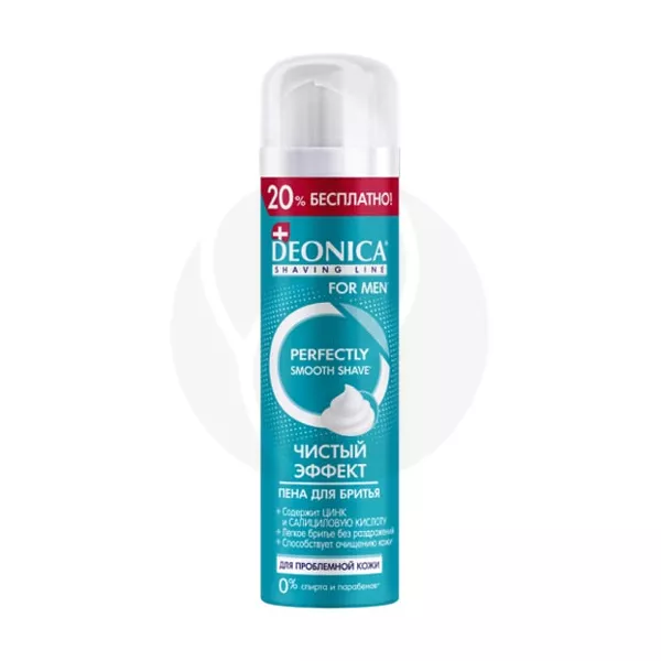 Deonica For men Чистый эффект пена для бритья, 240мл