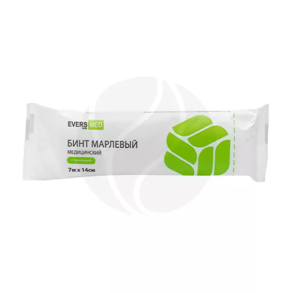 Изображение товара Evers марлевый бинт стерильный медицинский, (7м*14см)