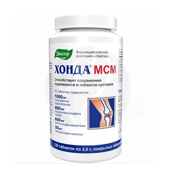 Изображение товара Эвалар Хонда МСМ таблетки 120 шт для здоровья суставов