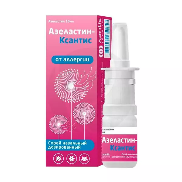 Изображение товара Азеластин спрей назальный 140мкг/доза, 10мл Изображение товара Азеластин спрей назальный 140мкг/доза, 10мл
