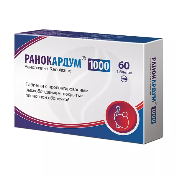 Изображение товара Ранокардум таблетки с пролонгированным высвобождением 1000мг №60 Индия
