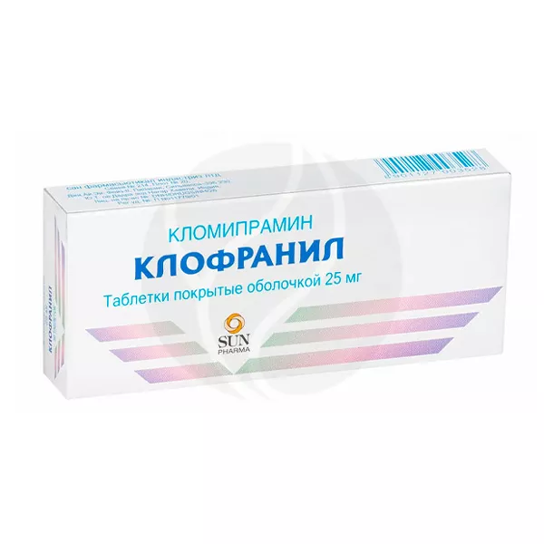 Изображение товара Клофранил таблетки покрытые 25 мг 50 шт. для лечения депрессии и тревожных расстройств Изображение товара Клофранил таблетки покрытые 25 мг 50 шт. для лечения депрессии и тревожных расстройств