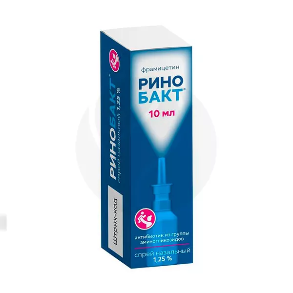 Изображение товара Ринобакт спрей назальный 1,25%, 10мл, Синтез