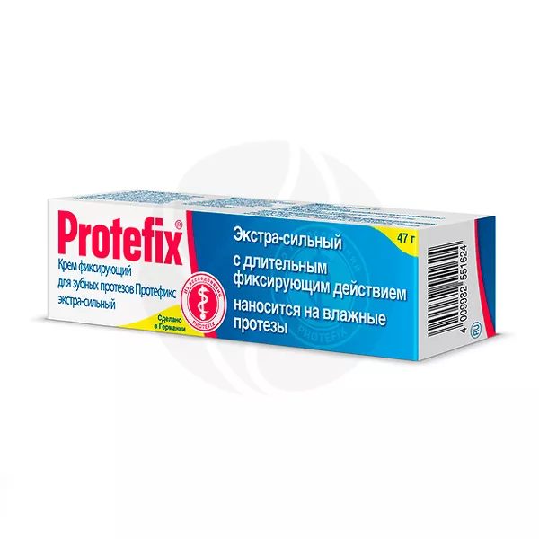 Изображение товара ProteFix крем для фиксации зубных протезов экстра-сильный, 47г Изображение товара ProteFix крем для фиксации зубных протезов экстра-сильный, 47г