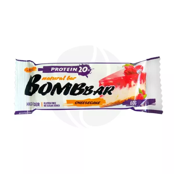 Изображение товара Протеиновый батончик Bombbar малиновый чизкейк 60г для спорта и здоровья