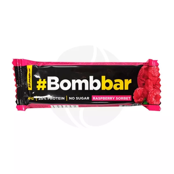 Изображение товара Протеиновый батончик Bombbar с малиновым сорбетом 40г шоколад глазированный Изображение товара Протеиновый батончик Bombbar с малиновым сорбетом 40г шоколад глазированный