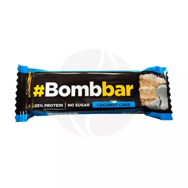 Изображение товара Батончик Bombbar кокосовый глазированный 40 г, белковый Изображение товара Батончик Bombbar кокосовый глазированный 40 г, белковый