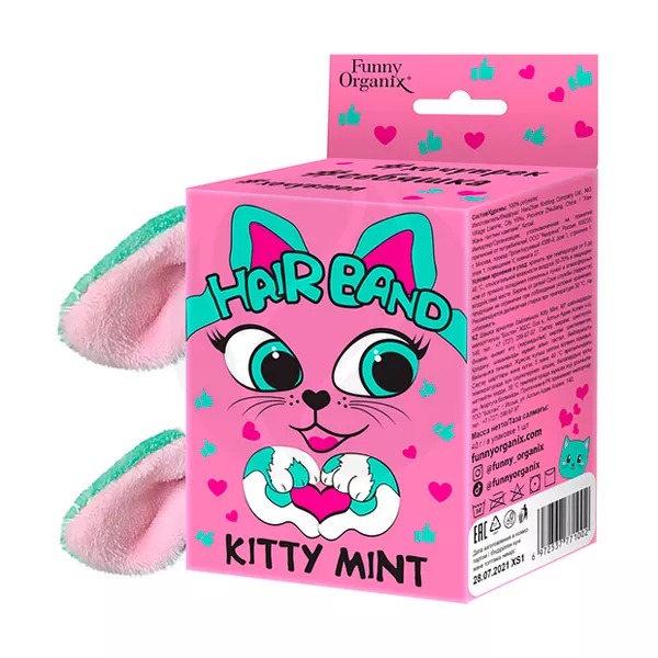 Изображение товара Повязка для волос Funny Organix Kitty Mint мягкая и комфортная Изображение товара Повязка для волос Funny Organix Kitty Mint мягкая и комфортная