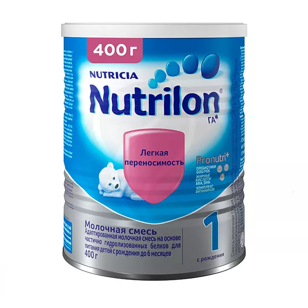 Изображение товара Nutrilon ГА 1 молочная смесь для новорожденных 400гсе Изображение товара Nutrilon ГА 1 молочная смесь для новорожденных 400гсе