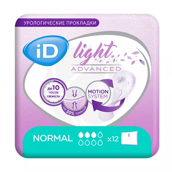 Изображение товара Урологические прокладки для женщин ID Light Normal, 12 шт