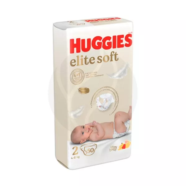 Изображение товара Huggies Elite Soft 2 подгузники для новорожденных 4-6 кг, №50
