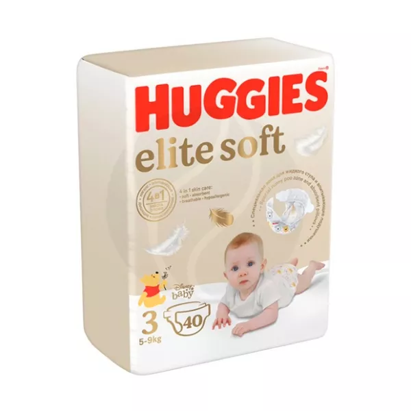 Изображение товара Подгузники Huggies Elite Soft 3 для детей 5-9 кг, 40 шт