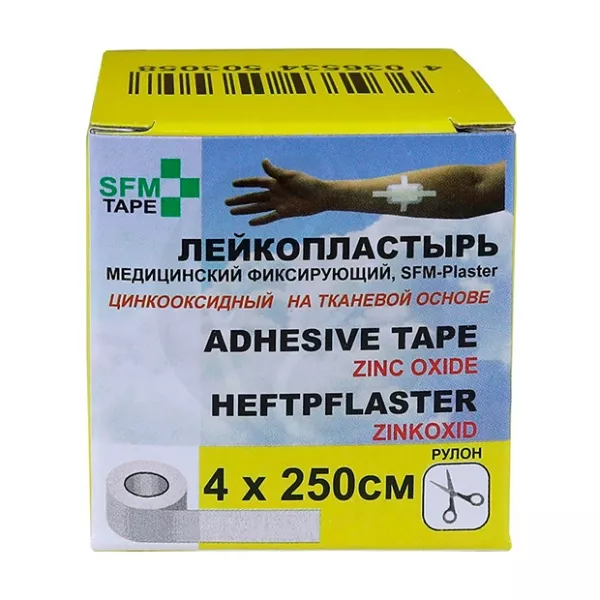 Изображение товара СFM гипоаллергенный лейкопластырь с тканевой основой 4,0*250 см