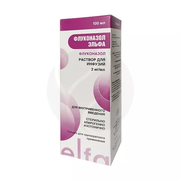 Изображение товара Флуконазол-Эльфа раствор для инфузий 2мг/мл 100мл Индия