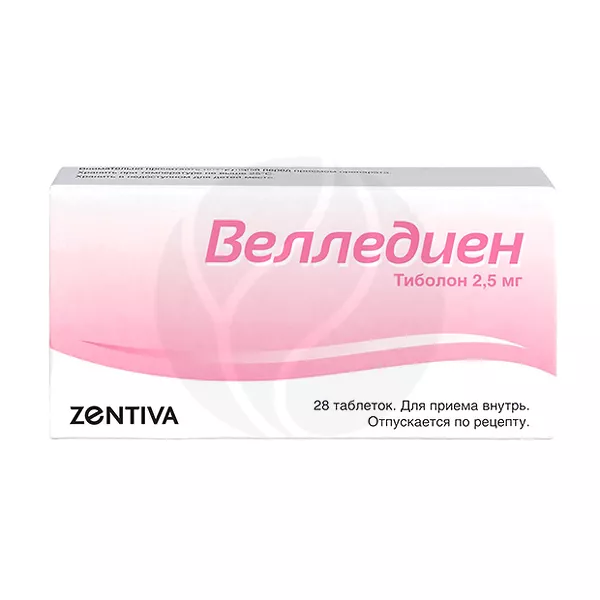 Изображение товара Велледиен таблетки 2,5мг, №28, Лабораториос Леон Фарма С.А. Изображение товара Велледиен таблетки 2,5мг, №28, Лабораториос Леон Фарма С.А.