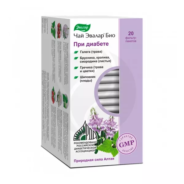 Эвалар Био чай При диабете, №20