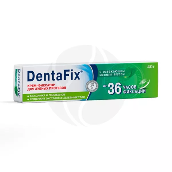 Изображение товара DentaFix крем-фиксатор для зубных протезов с экстрактами трав с мятным вкусом, 40г