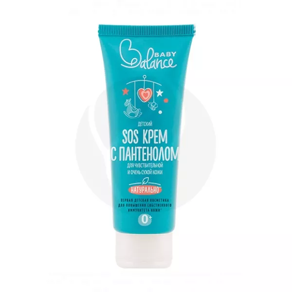 Изображение товара Baby Balance крем-SOS с пантенолом для чувствительной и сухой кожи (0+), 75мл Изображение товара Baby Balance крем-SOS с пантенолом для чувствительной и сухой кожи (0+), 75мл