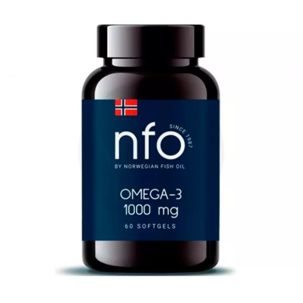 Изображение товара NFO Омега-3 капсулы 60 шт — для здоровья сердца и мозга, норвежский рыбий жир