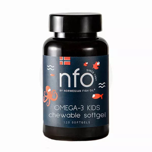 Изображение товара NFO Омега-3 Кидс с витамином Д3 капсулы жевательные, №120 Изображение товара NFO Омега-3 Кидс с витамином Д3 капсулы жевательные, №120
