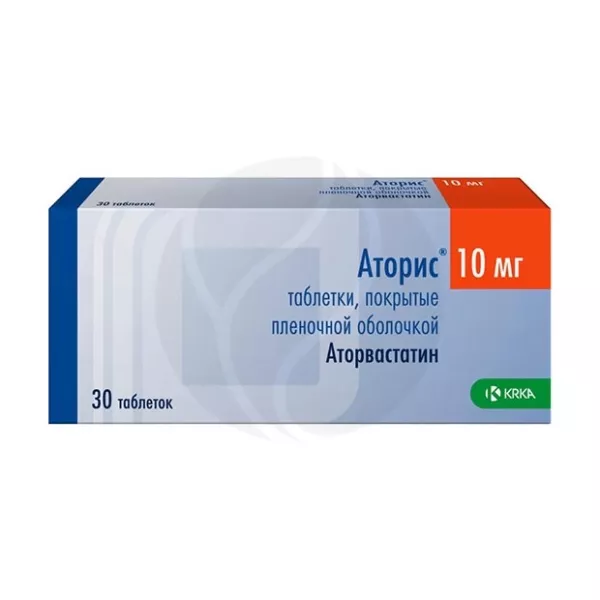 Изображение товара Аторис таблетки покрытые 10 мг №30 для снижения холестерина Изображение товара Аторис таблетки покрытые 10 мг №30 для снижения холестерина
