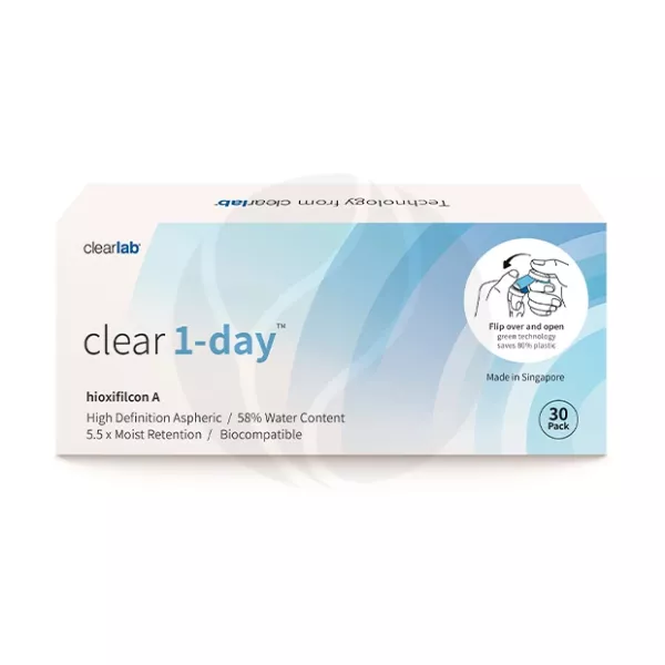 Изображение товара Мягкие контактные линзы Clearlab Clear 1-Day R8,7 (-7,00 D), 30 шт