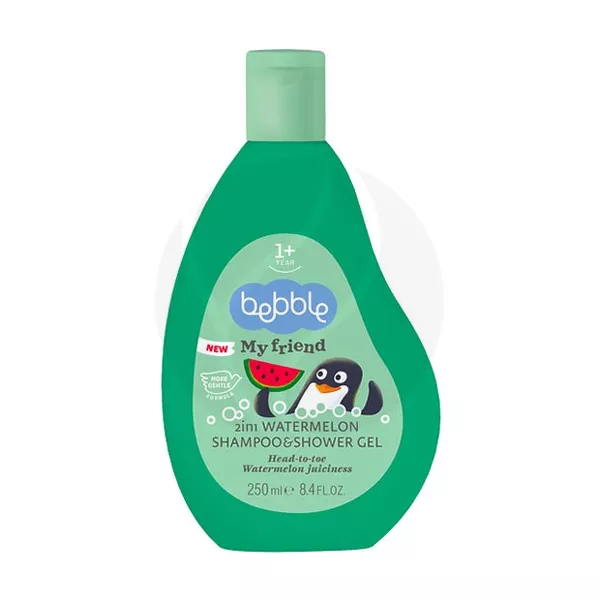 Изображение товара Bebble My Friend шампунь 2в1 и гель для душа арбуз (12+мес), 250мл Изображение товара Bebble My Friend шампунь 2в1 и гель для душа арбуз (12+мес), 250мл