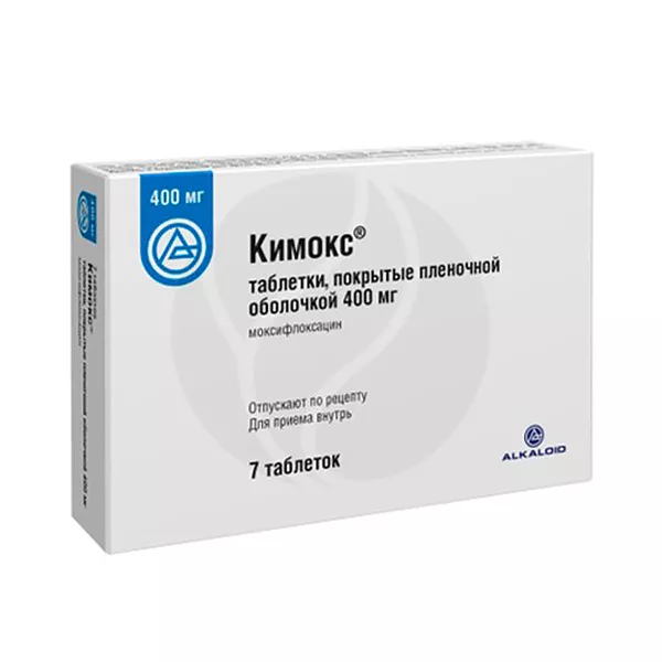 Изображение товара Таблетки Кимокс 400мг покрытые пленочной оболочкой Изображение товара Таблетки Кимокс 400мг покрытые пленочной оболочкой