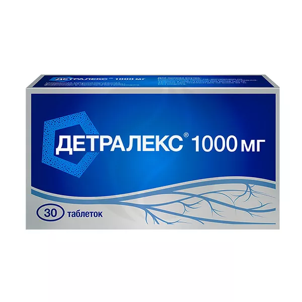 Изображение товара Детралекс 1000мг таблетки покрытые No30 - лечение венозных заболеваний Изображение товара Детралекс 1000мг таблетки покрытые No30 - лечение венозных заболеваний