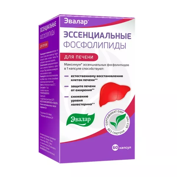 Эвалар Эссенциальные фосфолипиды капсулы, №60