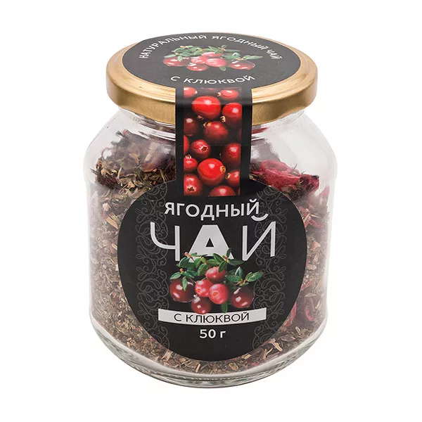 Напиток чайный травяной с ягодами клюквы, 50г
