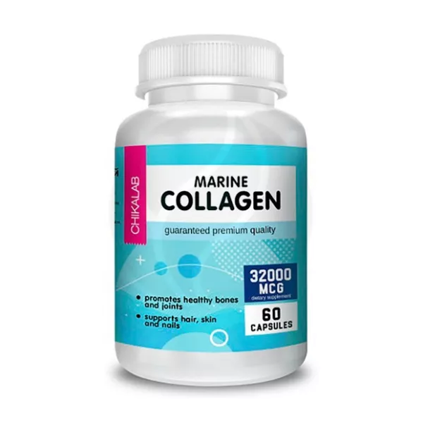 Изображение товара Чikalab Коллаген морской 1 и 3 типа капсулы для здоровья кожи и суставов 60 шт
